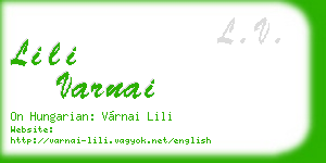 lili varnai business card