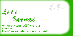 lili varnai business card